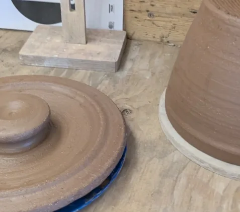 An early prototype being developed in Lucy's studio – unglazed
