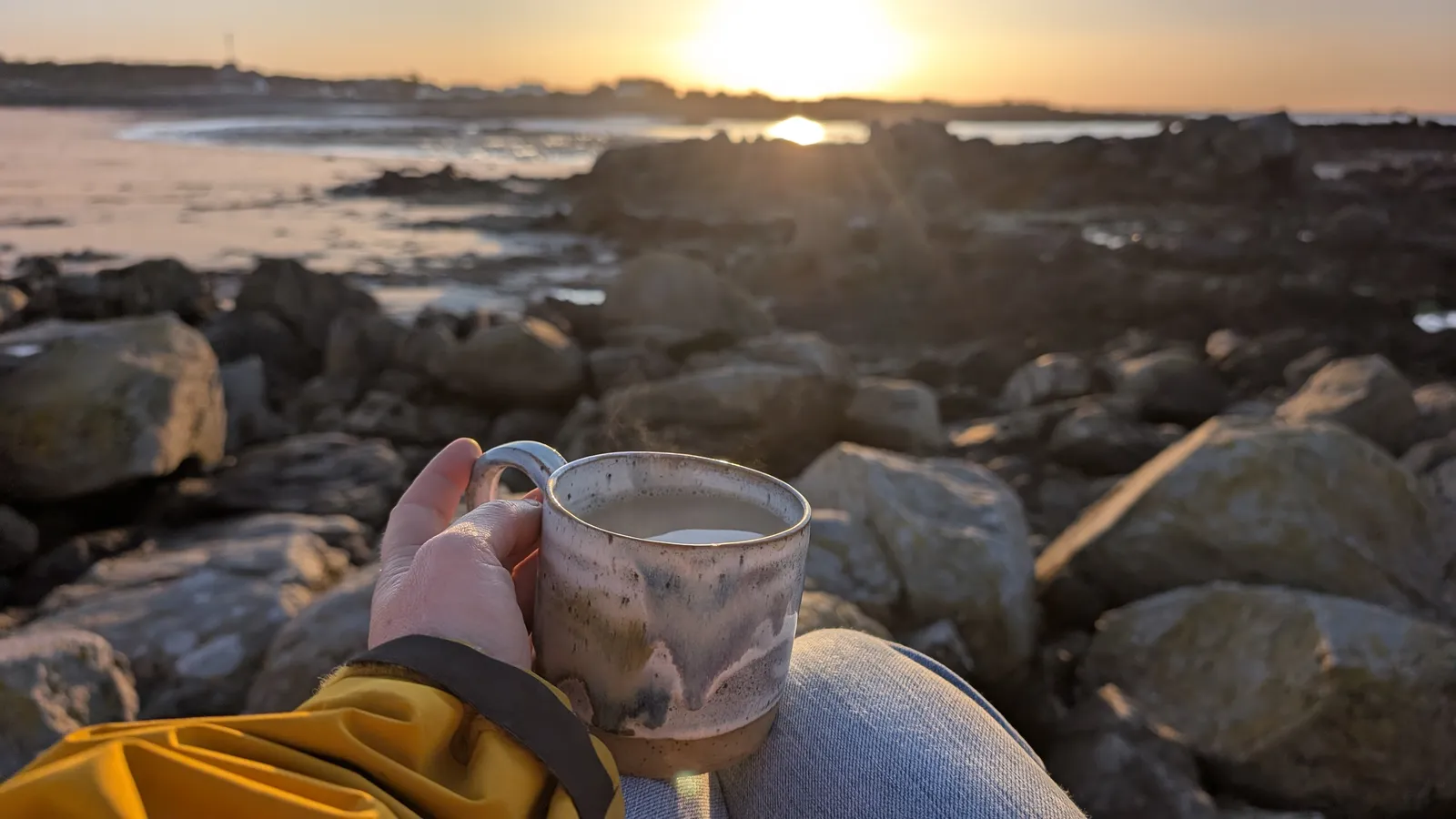 Handmade pottery on the Guernsey coast